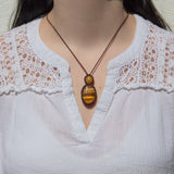 Tiger's Eye & Rutilated Quartz Mystic Duet necklace