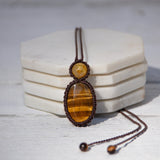 Tiger's Eye & Rutilated Quartz Mystic Duet necklace