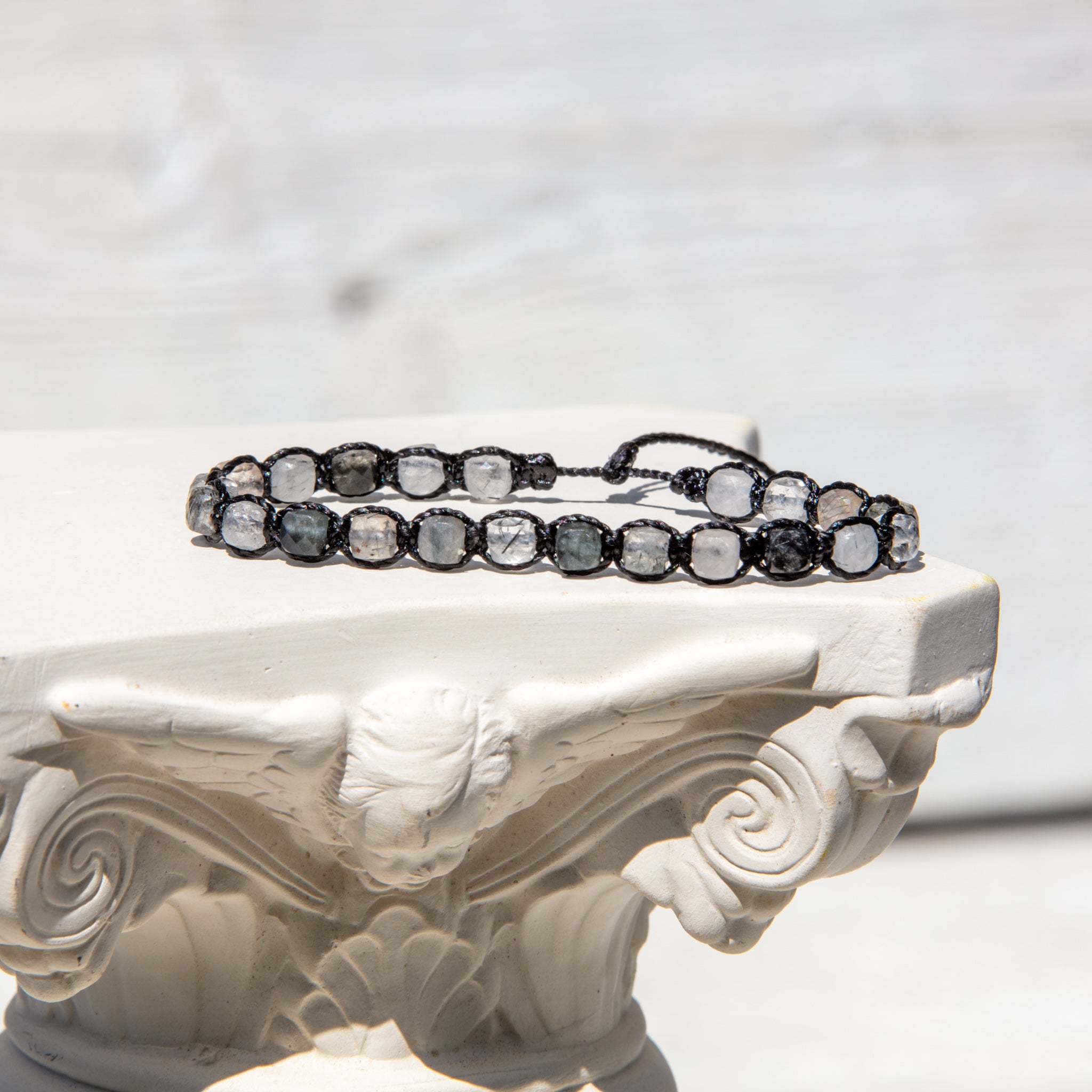 tourmalinated quartz bling bijou bracelet 