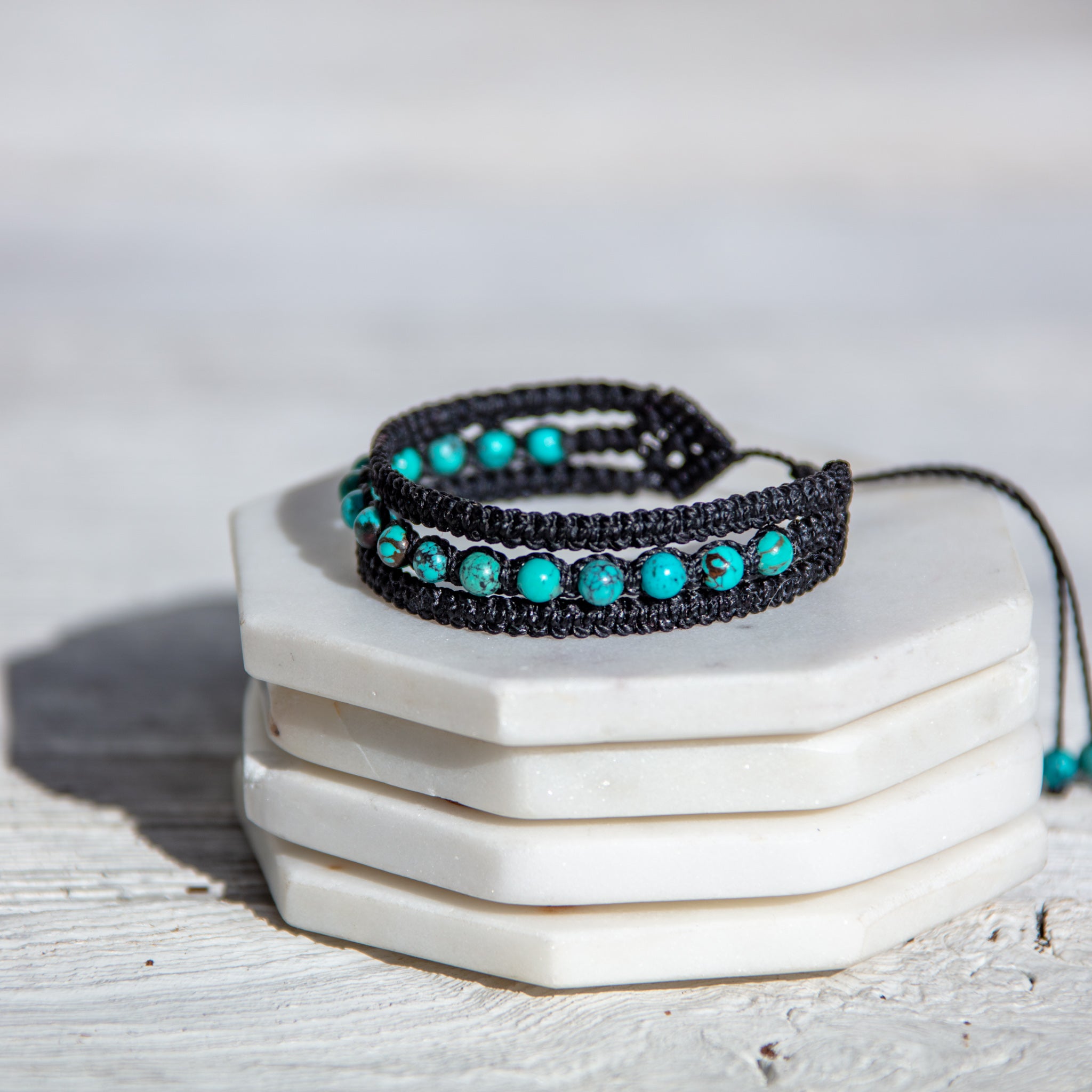 turquoise earthy embrace bracelet