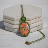 Unakite & Canadian Jade Mystic Duet necklace